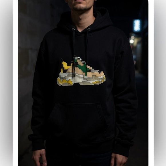 Mostly Heard Rarely Seen Black and Yellow Cartoon Graphic Sweater - Picture 14 of 14